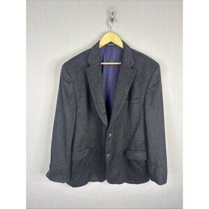 Men’s 100% Cashmere Blazer Jacket Gray Charcoal  — Size 48 (XL/XXL Fit)